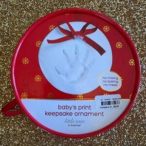 Pearhead NWT in Box Baby's Print Keepsake Ornament . No mixing/no baking/no mess